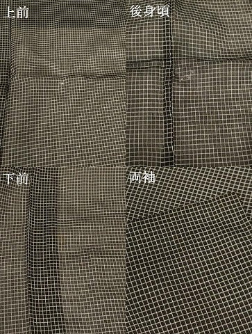 平和屋着物＊夏物 男性 紗紬 格子 正絹 逸品 AABC9865jd