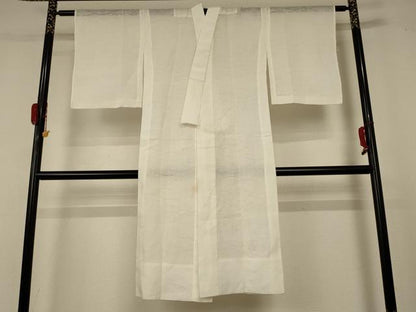 平和屋着物＊夏物　長襦袢　芝花紋紗　鳥の子色　麻　逸品　AABC9869jd