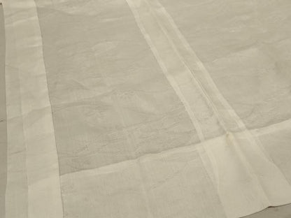 平和屋着物＊夏物　長襦袢　芝花紋紗　鳥の子色　麻　逸品　AABC9869jd