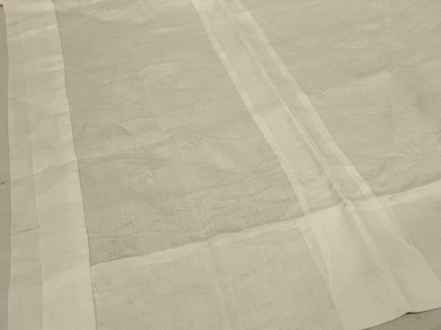 平和屋着物＊夏物　長襦袢　芝花紋紗　鳥の子色　麻　逸品　AABC9869jd