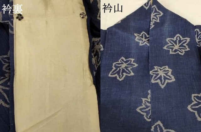 平和屋着物＊夏物 小千谷ちぢみ 楓 麻 逸品 AABC9870jd