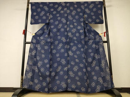 平和屋着物＊夏物 小千谷ちぢみ 楓 麻 逸品 AABC9870jd