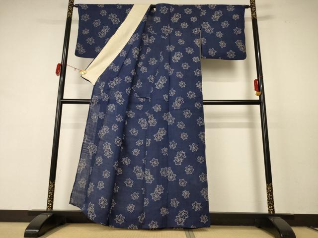 平和屋着物＊夏物 小千谷ちぢみ 楓 麻 逸品 AABC9870jd