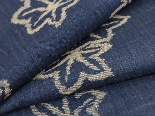 平和屋着物＊夏物 小千谷ちぢみ 楓 麻 逸品 AABC9870jd