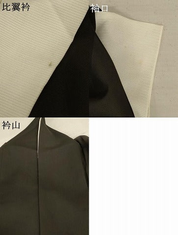 平和屋着物＊夏物 黒留袖 絽 風景文 銀彩 正絹 逸品 AABC9871jd