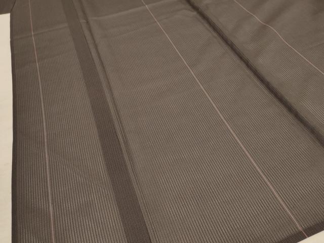 平和屋着物＊夏物　小紋　縦絽　縞　正絹　逸品　未使用　AABC9872jd