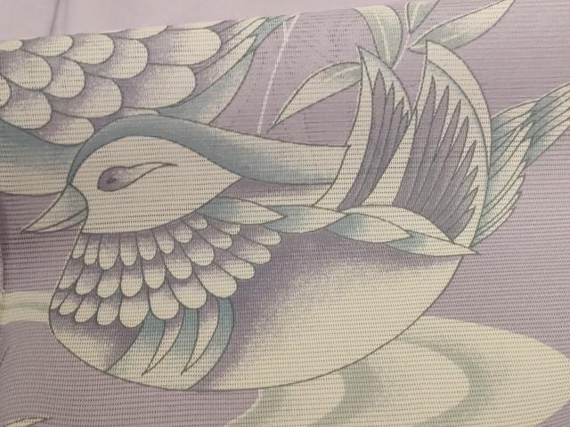 平和屋着物＊夏物 訪問着 絽 鴛鴦 洗える着物 AABC9874jd