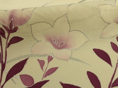 平和屋着物＊夏物 訪問着 絽 草花文 銀彩 正絹 逸品 AABC9875jd