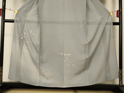 平和屋着物＊夏物 訪問着 絽 枝葉文 暈し染め 正絹 逸品 AABC9877jd