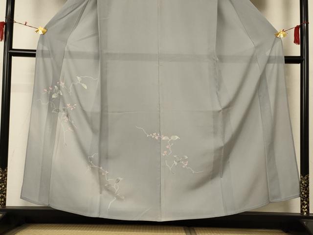 平和屋着物＊夏物 訪問着 絽 枝葉文 暈し染め 正絹 逸品 AABC9877jd