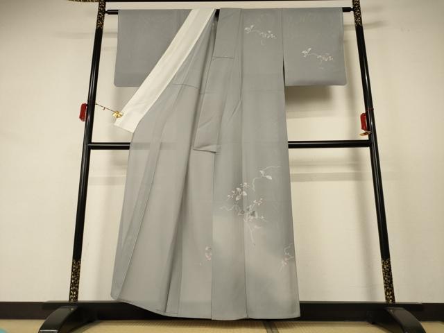 平和屋着物＊夏物 訪問着 絽 枝葉文 暈し染め 正絹 逸品 AABC9877jd