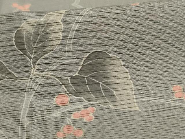平和屋着物＊夏物 訪問着 絽 枝葉文 暈し染め 正絹 逸品 AABC9877jd