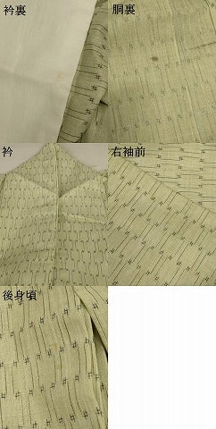 平和屋着物＊夏物 小紋 紗 立涌文様 AABC9885jd