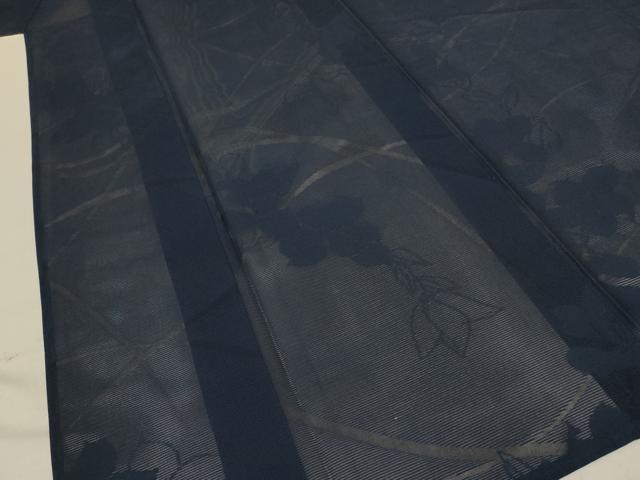 平和屋着物＊夏物 色無地 絽 草花紋紗 褐返色 正絹 逸品 AABC9887jd