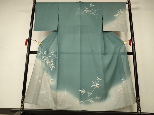平和屋着物＊夏物 訪問着 絽 流水枝葉文 正絹 逸品 AABC9888jd