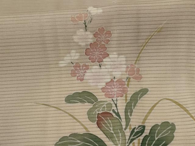 平和屋着物＊夏物 訪問着 友禅 絽 草花文 正絹 逸品 AABC9889jd