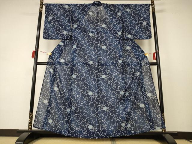平和屋着物＊夏物 小紋 紗 桜尽くし 洗える着物 AABC9898jd