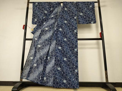 平和屋着物＊夏物 小紋 紗 桜尽くし 洗える着物 AABC9898jd