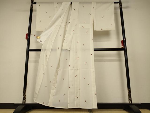 平和屋着物＊夏物 小紋 絽 唐辛子 高島屋扱い 洗える着物 AABC9901jd