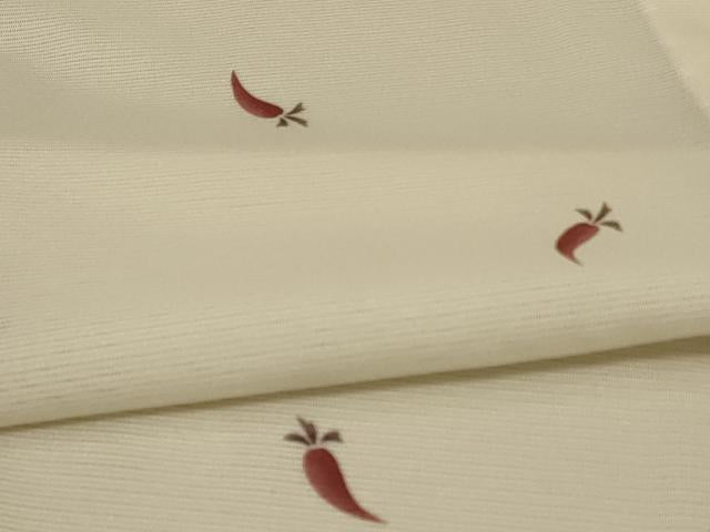 平和屋着物＊夏物 小紋 絽 唐辛子 高島屋扱い 洗える着物 AABC9901jd