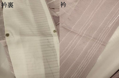 平和屋着物＊夏物 小紋 絽 草葉文 暈し染め 洗える着物 AABC9902jd