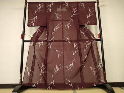 平和屋着物＊夏物 小紋 絽 芝文 洗える着物 未使用 AABC9903jd