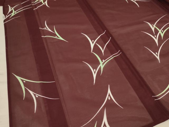 平和屋着物＊夏物 小紋 絽 芝文 洗える着物 未使用 AABC9903jd