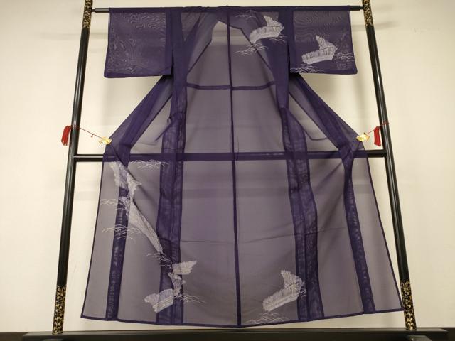 平和屋着物＊夏物 訪問着 絽 露芝文 洗える着物 AABC9904jd