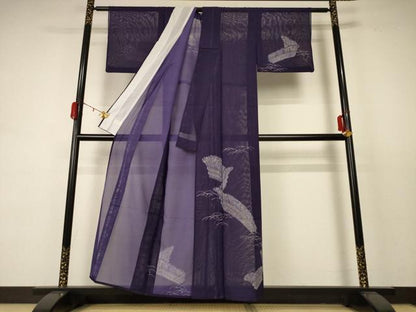 平和屋着物＊夏物 訪問着 絽 露芝文 洗える着物 AABC9904jd