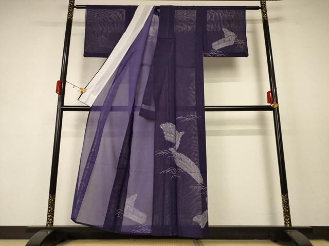 平和屋着物＊夏物 訪問着 絽 露芝文 洗える着物 AABC9904jd
