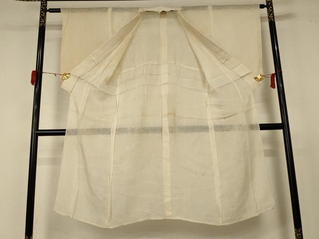 平和屋着物＊夏物 長襦袢 草花紋紗 蜂蜜色 麻 逸品 AABC9915jd
