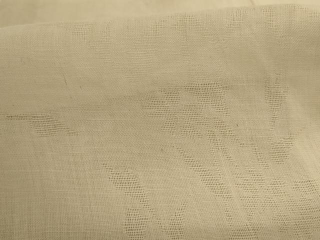 平和屋着物＊夏物 長襦袢 草花紋紗 蜂蜜色 麻 逸品 AABC9915jd