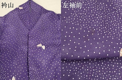 平和屋着物＊夏物 小紋 絽 舞蝶文 洗える着物 AABC9917jd