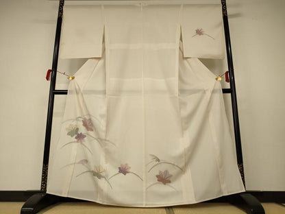 平和屋着物＊夏物　訪問着　絽　楓芝文　正絹　逸品　AABC9920jd