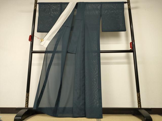 平和屋着物＊夏物 色無地 絽 百入茶色 洗える着物 AABC9926jd