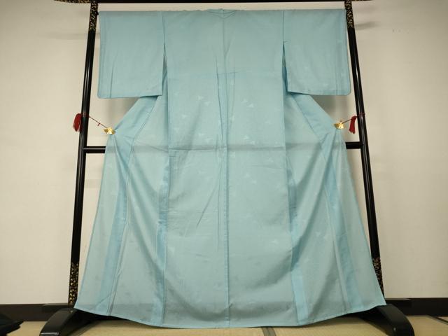 平和屋着物＊夏物 色無地 縦絽 瓶覗色 洗える着物 AABC9928jd
