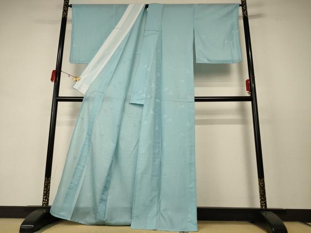 平和屋着物＊夏物 色無地 縦絽 瓶覗色 洗える着物 AABC9928jd