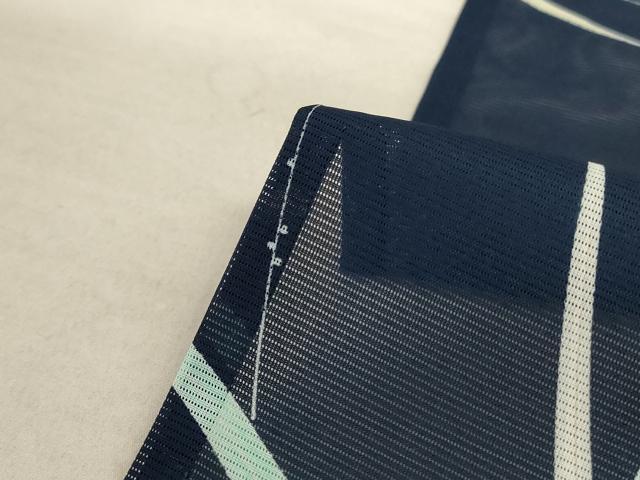 平和屋着物＊夏物 小紋 絽 草花文 洗える着物 AABC9930jd