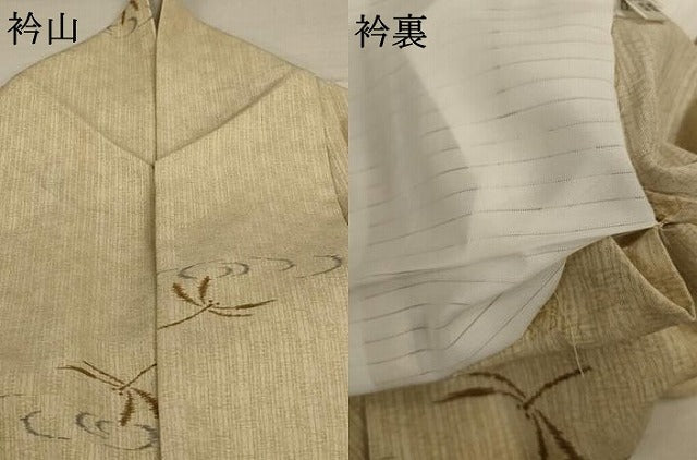 平和屋着物＊夏物 小紋 縦絽 勝虫 洗える着物 AABC9935jd