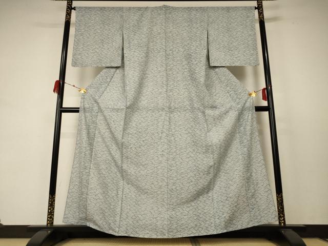 平和屋着物＊夏物　小紋　絽　立波文　千鳥　洗える着物　AABC9938jd 平和屋着物＊夏物 小紋 絽 立波文 千鳥 洗える着物 AABC9938jd