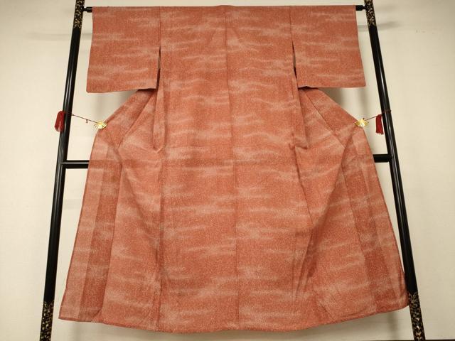 平和屋着物＊夏物 小紋 絽 霞文 正絹 逸品 AABC9943jd
