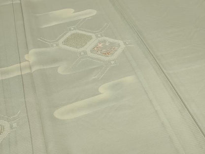 平和屋着物＊夏物 訪問着 絽 刺繍 蜀江文 正絹 逸品 AABC9944jd