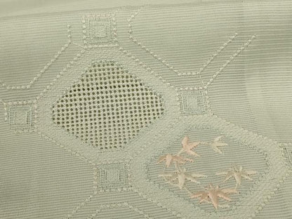 平和屋着物＊夏物 訪問着 絽 刺繍 蜀江文 正絹 逸品 AABC9944jd