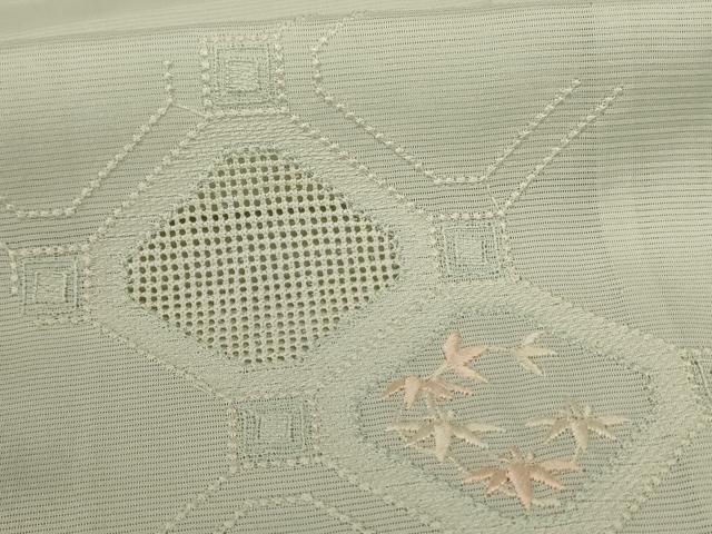 平和屋着物＊夏物 訪問着 絽 刺繍 蜀江文 正絹 逸品 AABC9944jd
