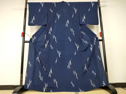 平和屋着物＊夏物 小紋 絽 風鈴 金彩 洗える着物 AABC9951jd