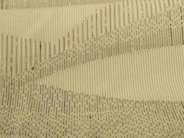 平和屋着物＊夏物 小紋 縦絽 幾何学文様 正絹 逸品 AABC9952jd