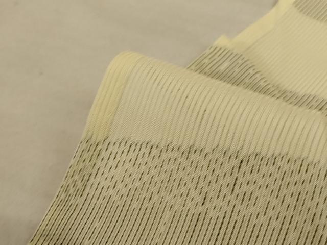 平和屋着物＊夏物 小紋 縦絽 幾何学文様 正絹 逸品 AABC9952jd