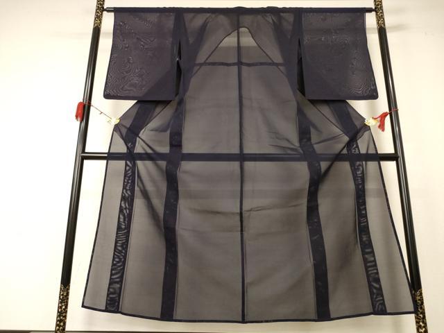 平和屋着物＊夏物 色無地 紗 黒紅色 正絹 逸品 AABC9955jd