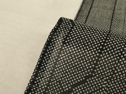平和屋着物＊夏物 小紋 絽 幾何学文様 ロング丈 洗える着物 AABC9956jd