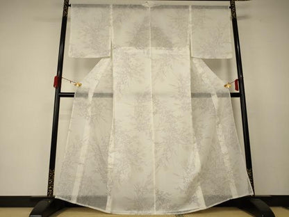 平和屋着物＊夏物 小紋 紗 萩 洗える着物 AABC9958jd
